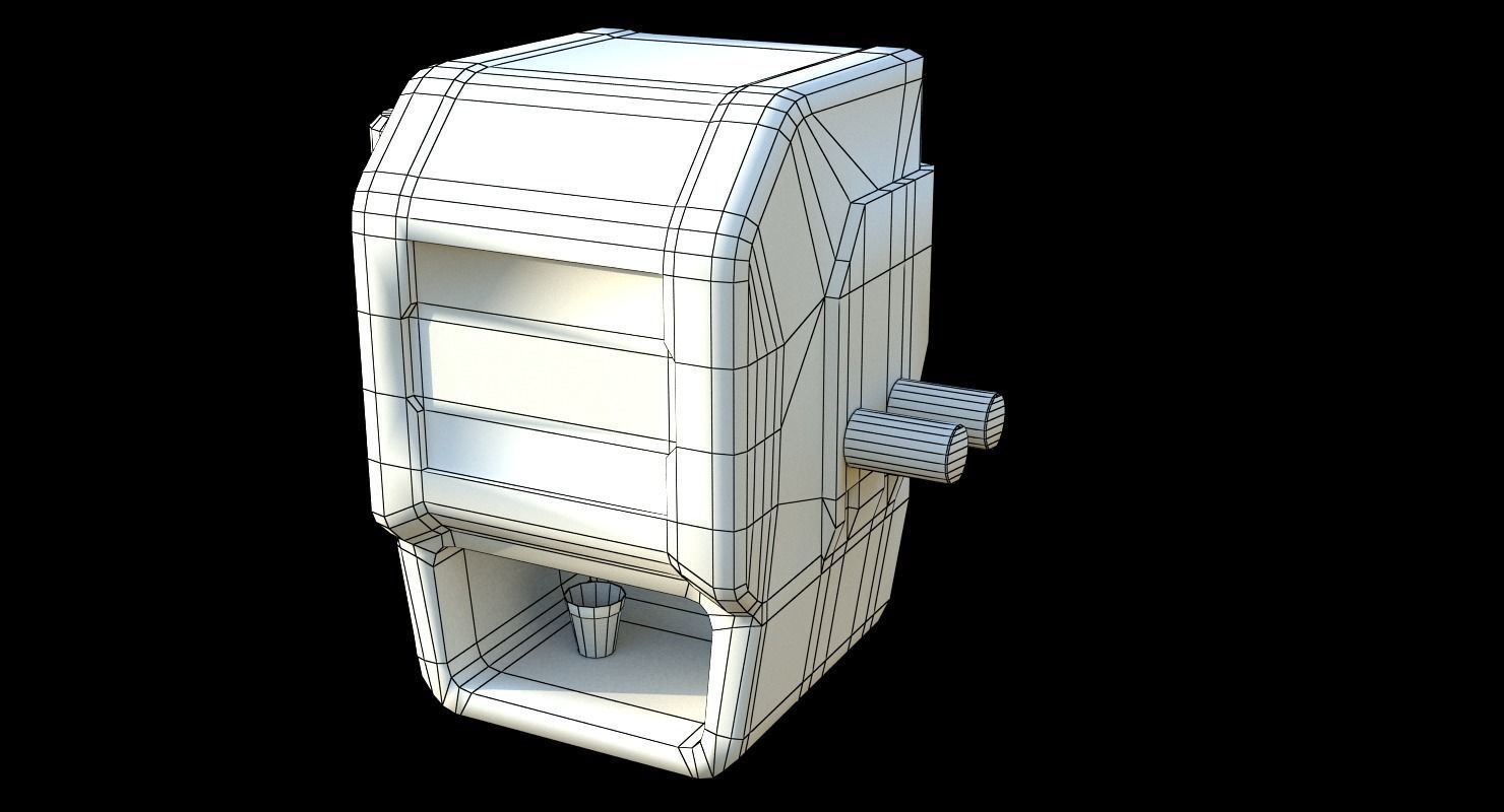 Sci-fi Coffee Machine Low-poly 3D model_8