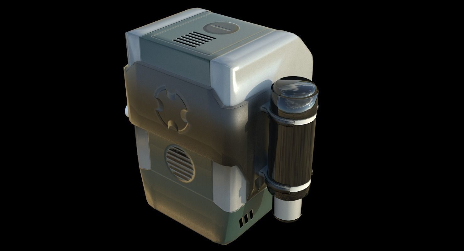Sci-fi Coffee Machine Low-poly 3D model_4