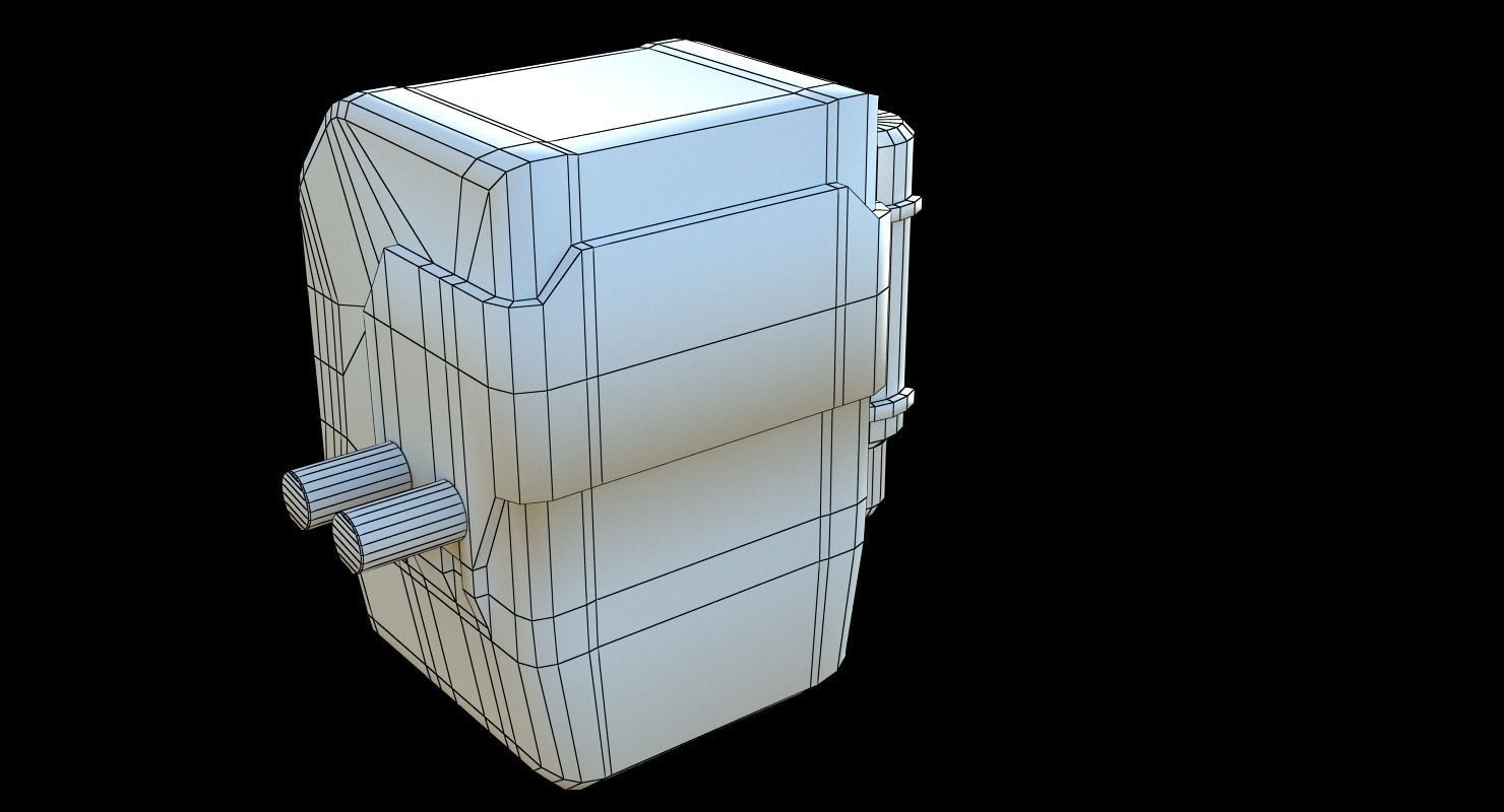 Sci-fi Coffee Machine Low-poly 3D model_11