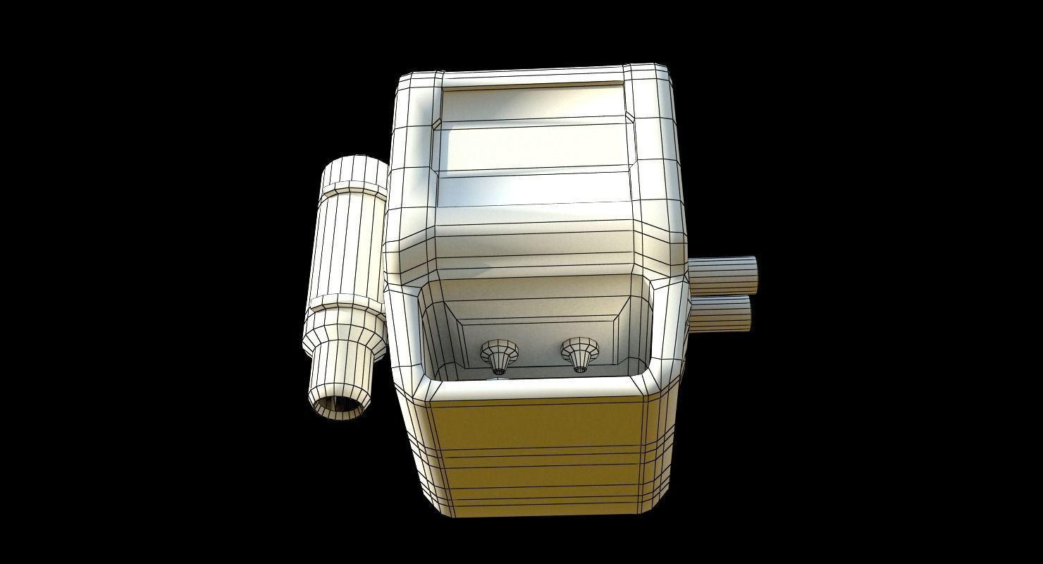 Sci-fi Coffee Machine Low-poly 3D model_10