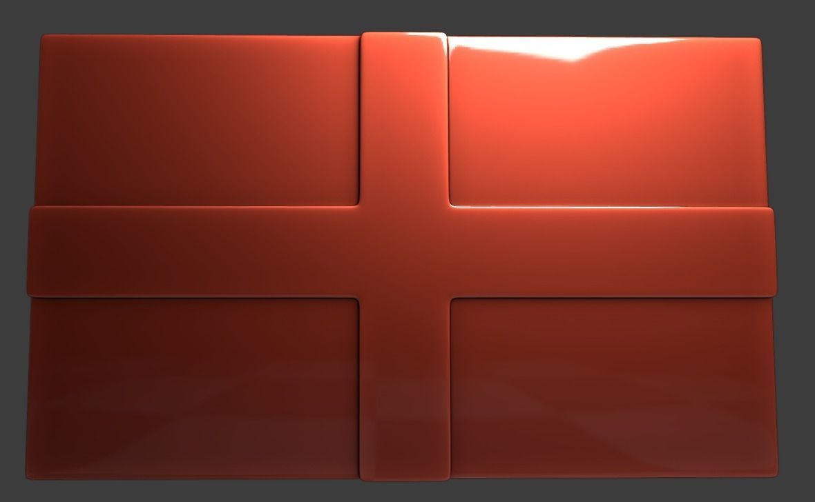 England Flag - CNC Files for Wood 3D model_1