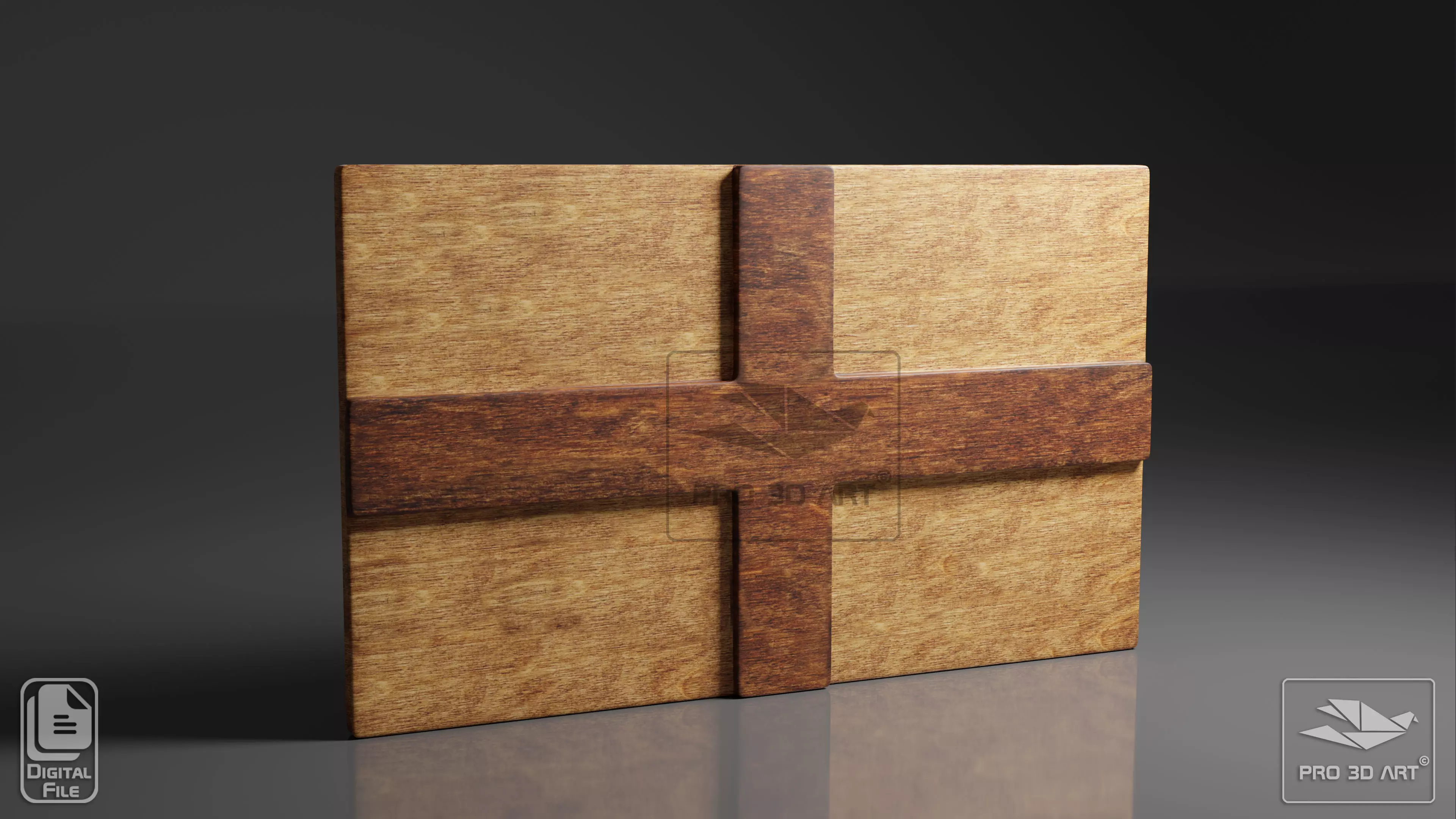 England Flag - CNC Files for Wood 3D model_0