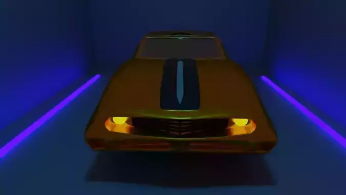 LOWPOLY 3D CAR orange