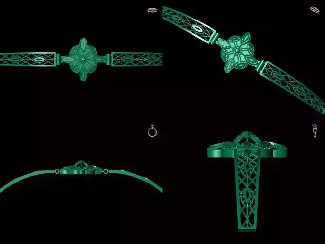 Bracelet 2 celtic bow and arrow