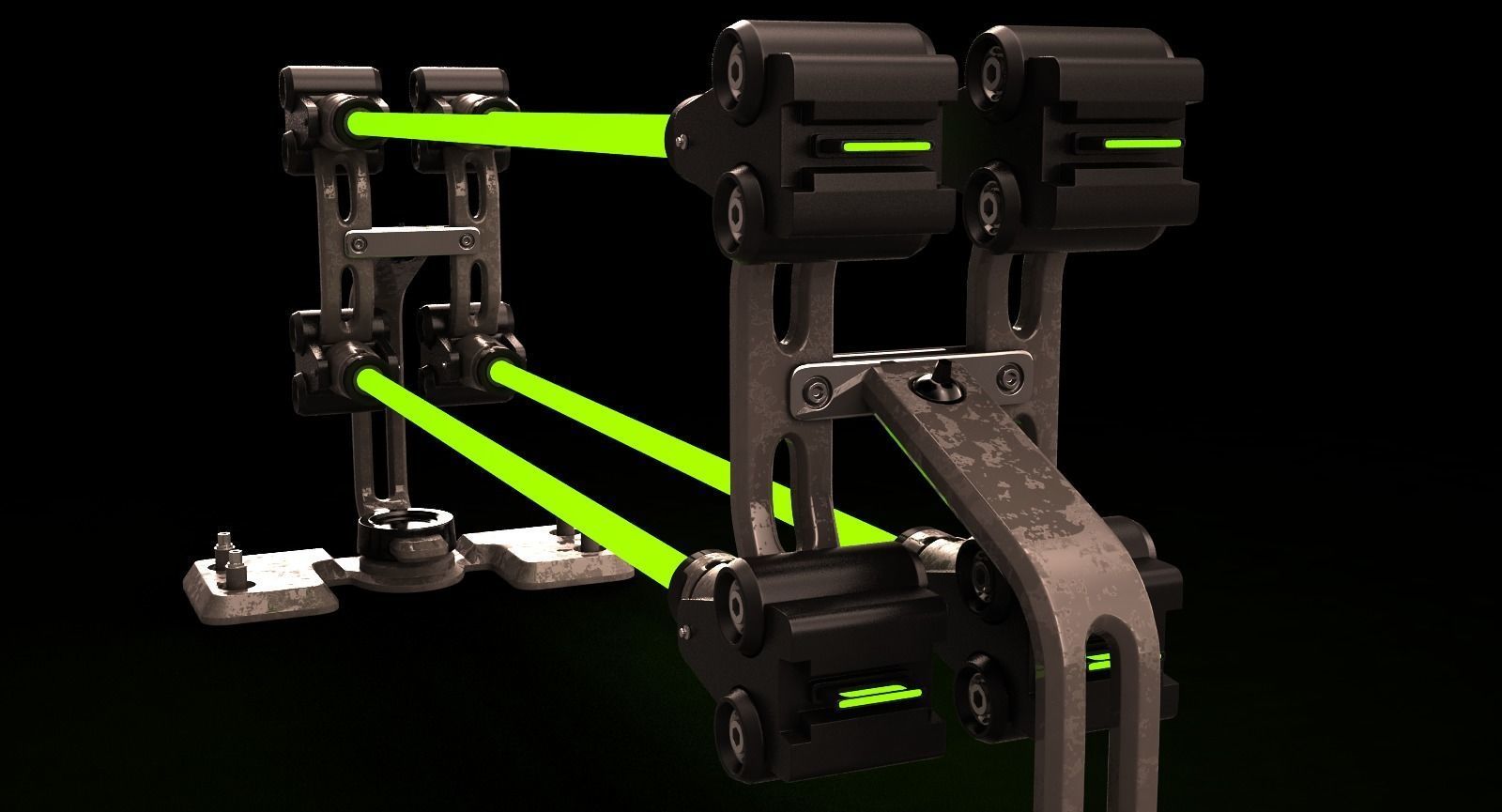 Sci-fi Laser Barrier 3D model_9