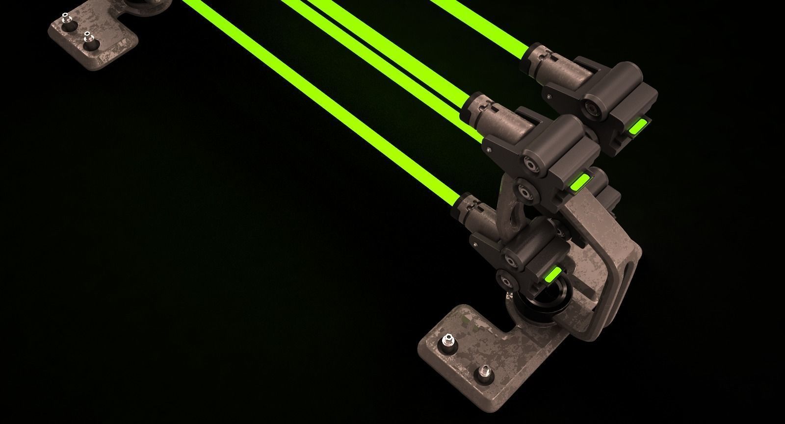 Sci-fi Laser Barrier 3D model_3
