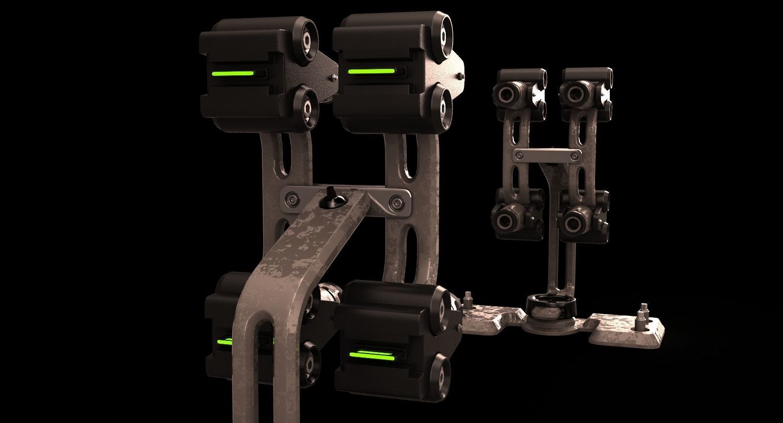 Sci-fi Laser Barrier 3D model_8