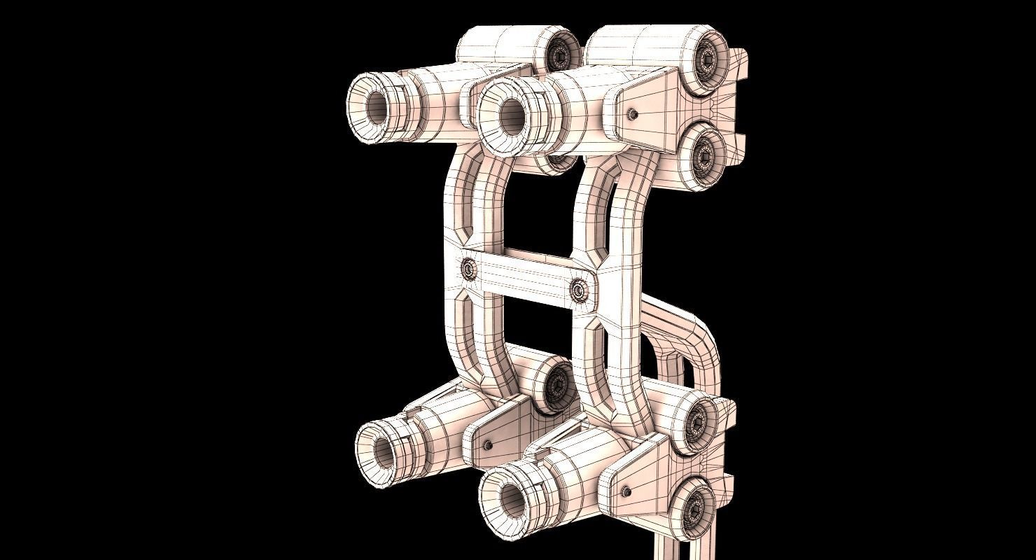 Sci-fi Laser Barrier 3D model_10