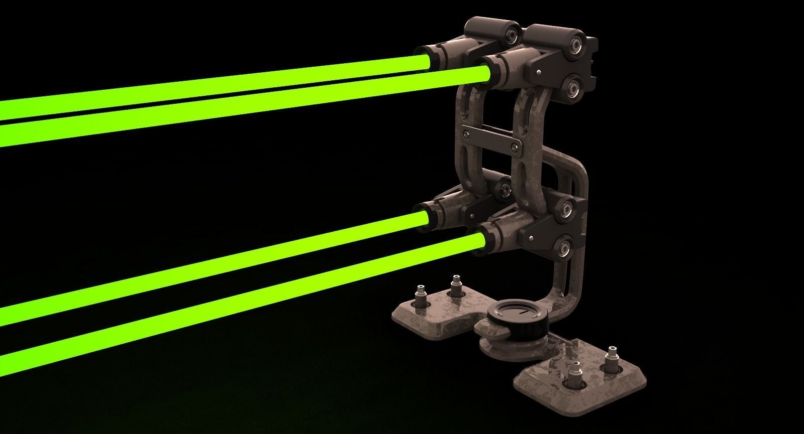 Sci-fi Laser Barrier 3D model_1