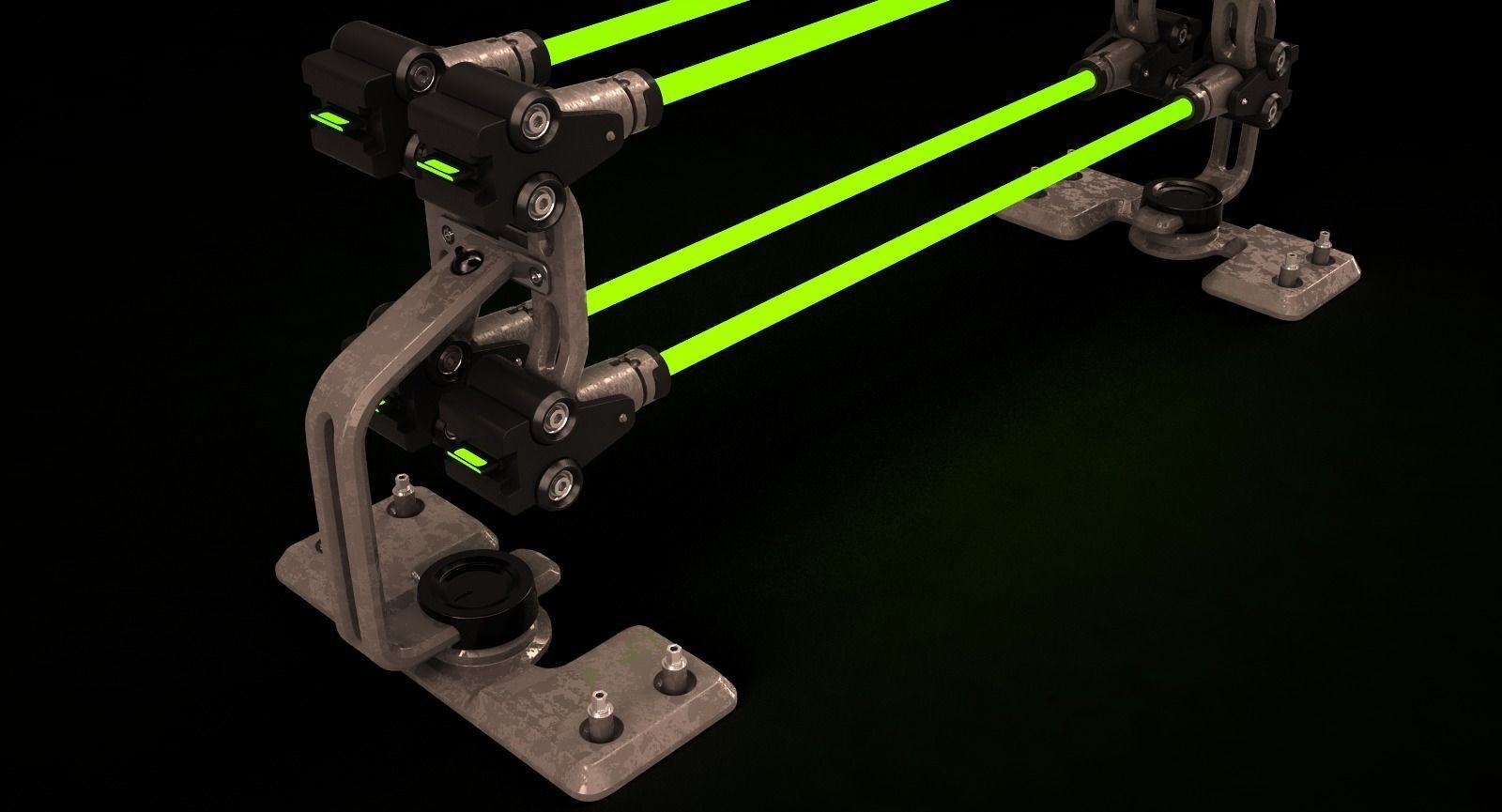 Sci-fi Laser Barrier 3D model_4