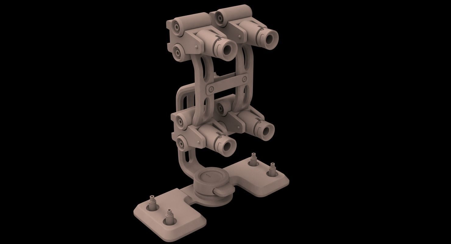 Sci-fi Laser Barrier 3D model_14