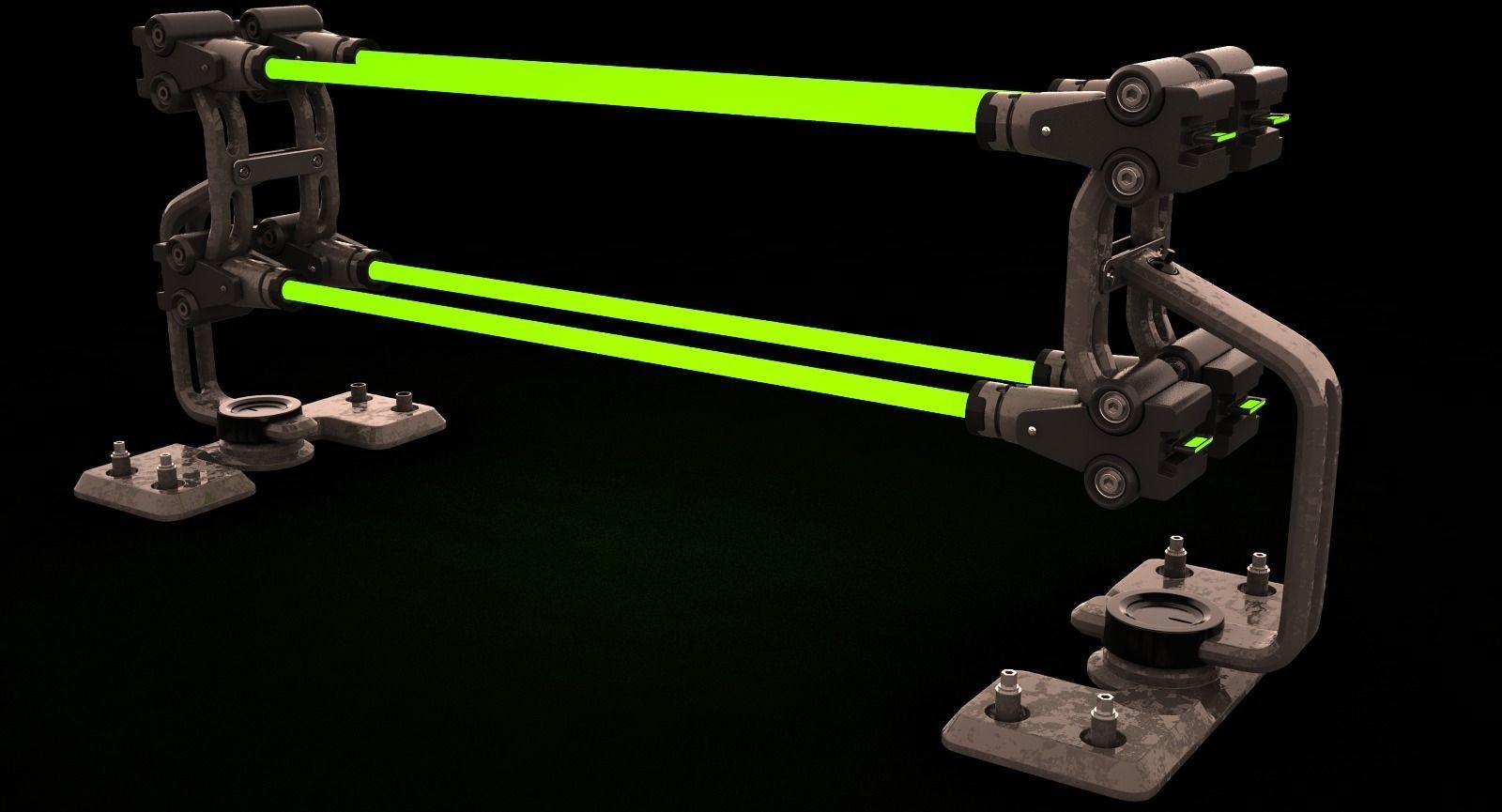 Sci-fi Laser Barrier 3D model_2