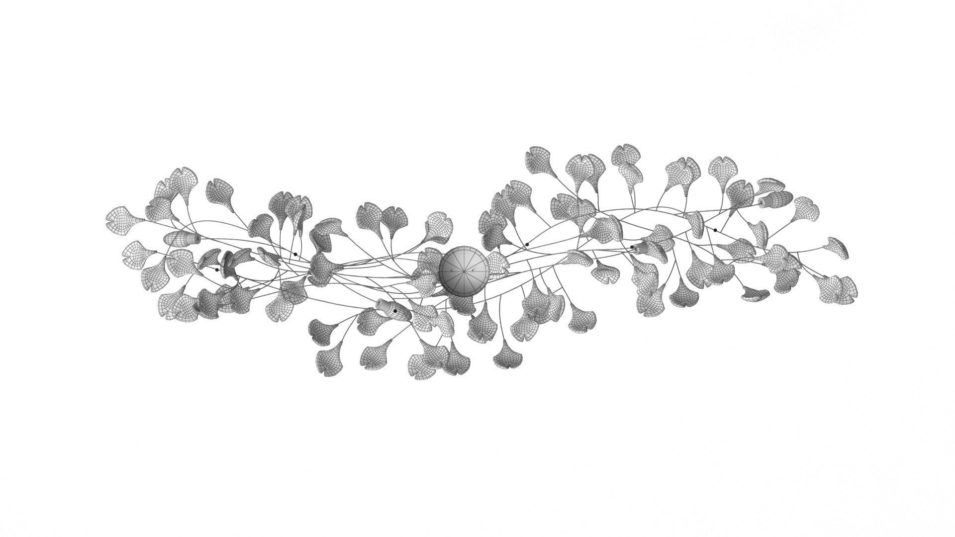 Stylized leaves lamp 3D model_5