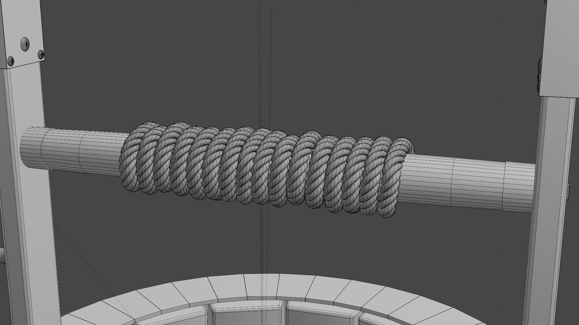 Water Well Low-poly 3D model_14