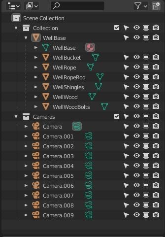 Water Well Low-poly 3D model_19