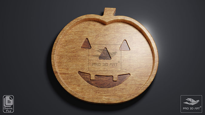 Pumpkin Tray - CNC Files for Wood 3D model