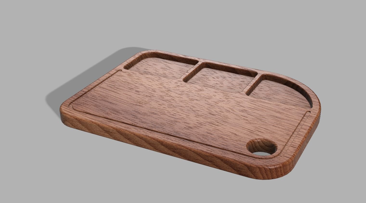 Cutting Board V1 - CNC files for Wood 3D model_1