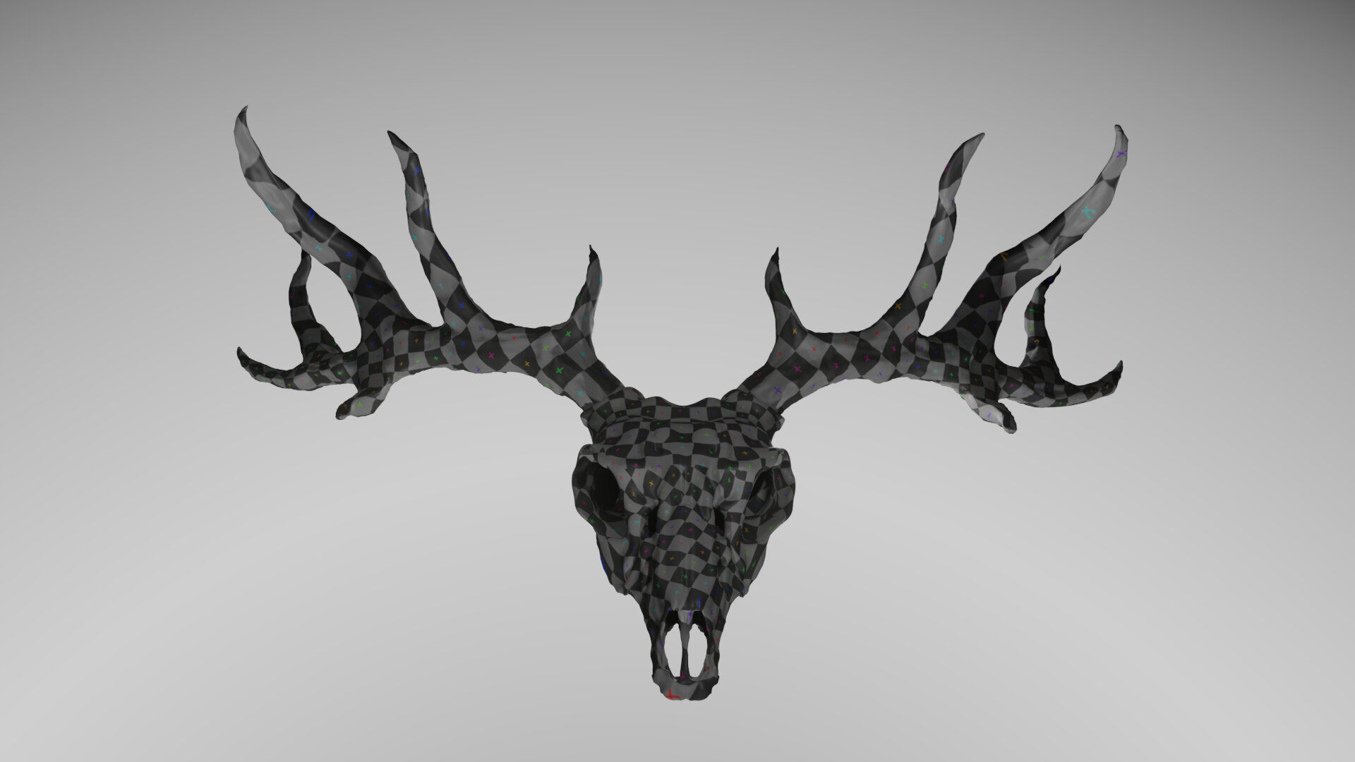 Deer skull with Antlers 3D model_11