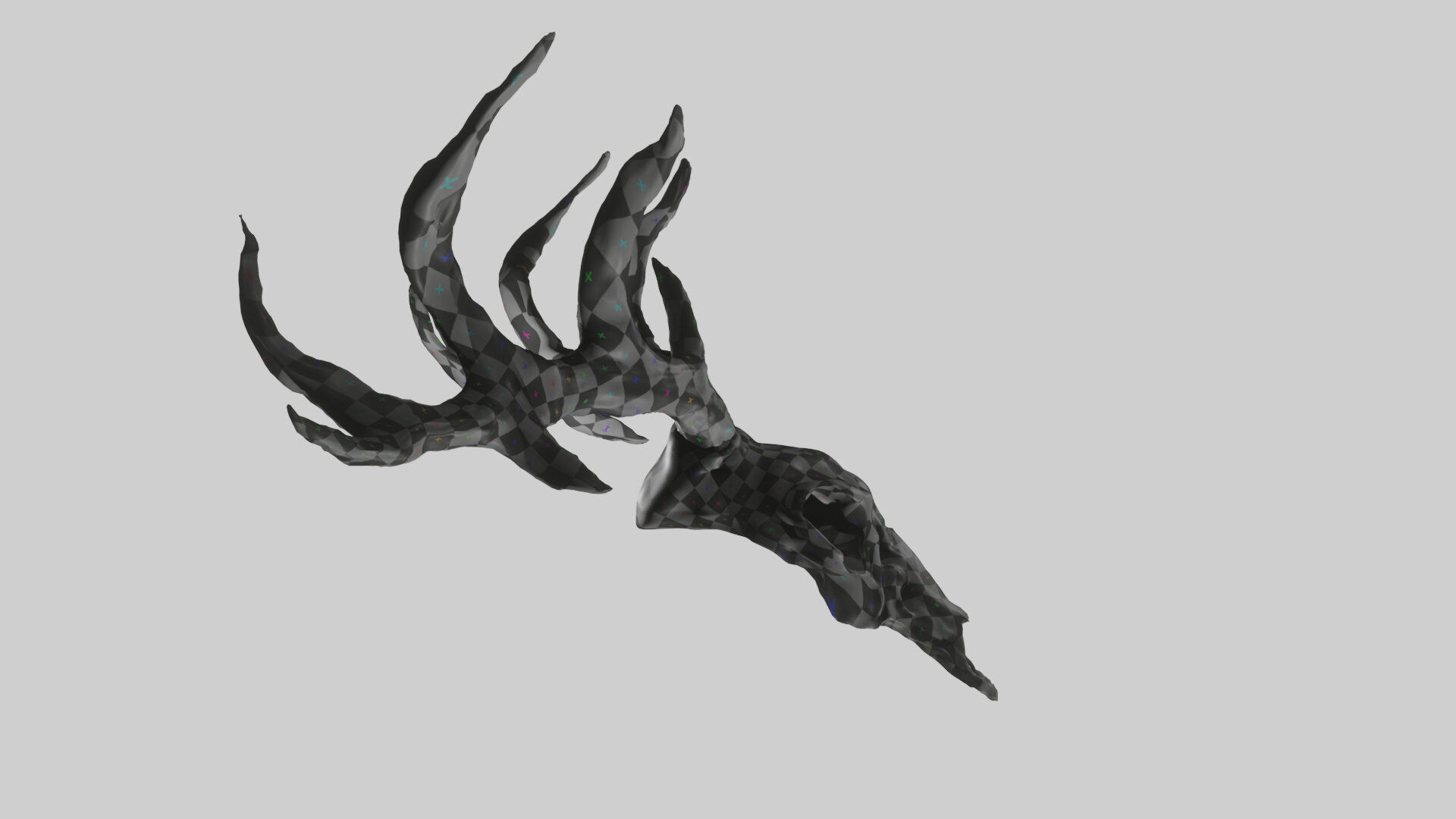 Deer skull with Antlers 3D model_12