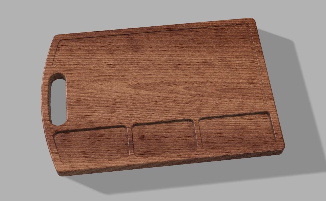  Cutting Board V2 - CNC files for Wood 3D model_2