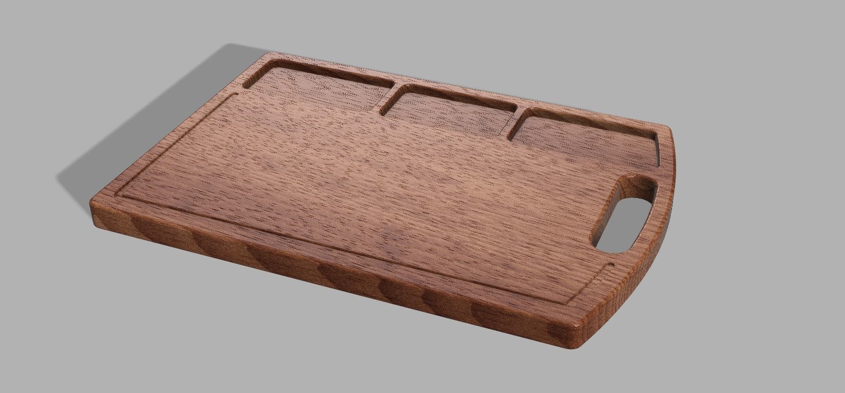  Cutting Board V2 - CNC files for Wood 3D model_1