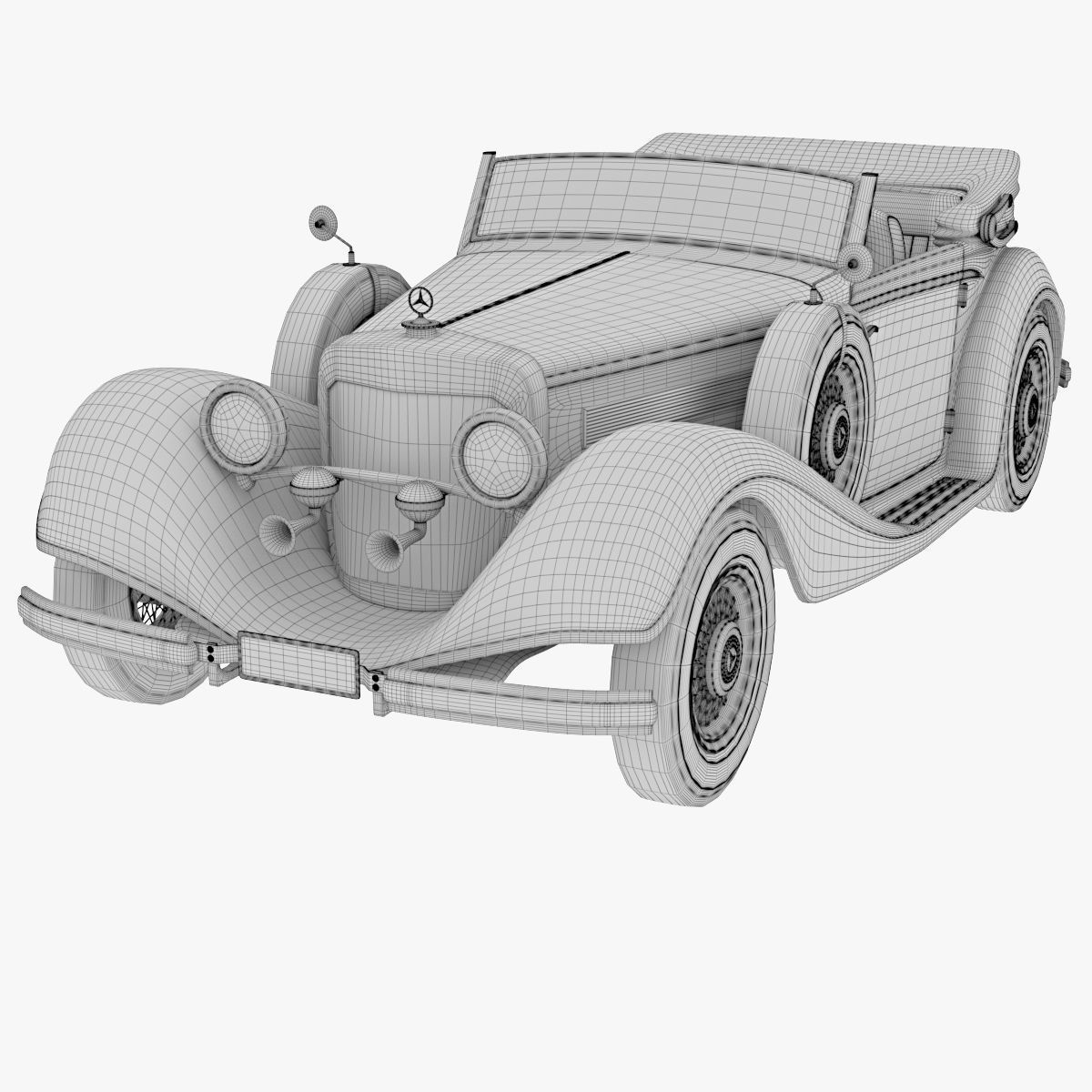 Mercedes Benz 540K 3D model_8