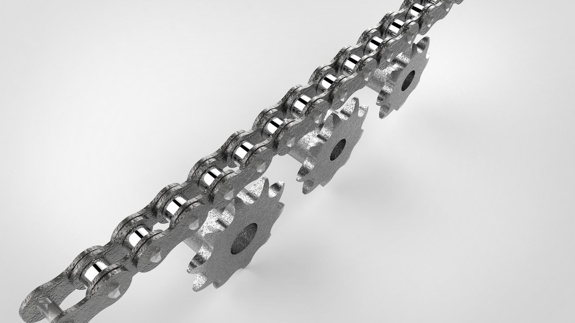 Sprockets 05B-1-2 DIN8187 Z8-Z10 3D model_2