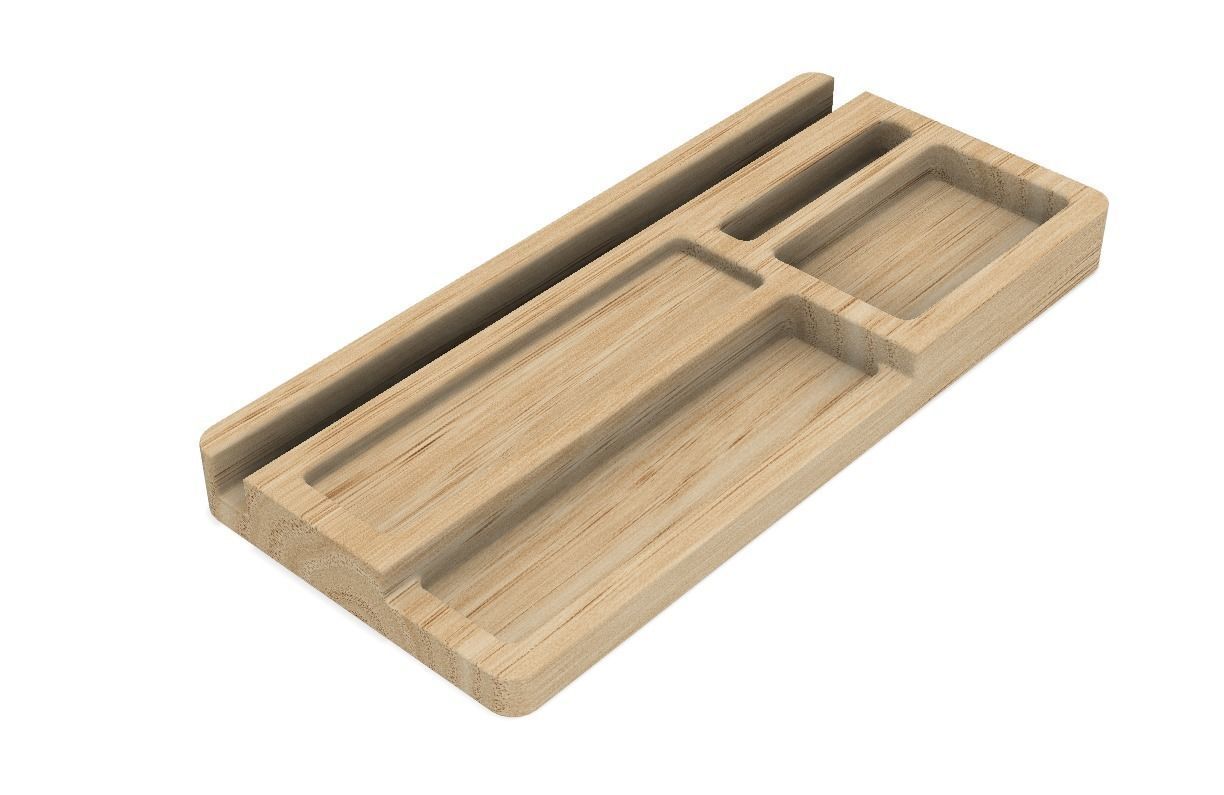 Phone Keys Pen Holder 4 - CNC Files for Wood 3D model_1