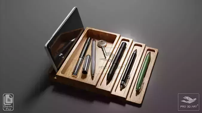 Phone Keys Pen Holder - CNC Files for Wood