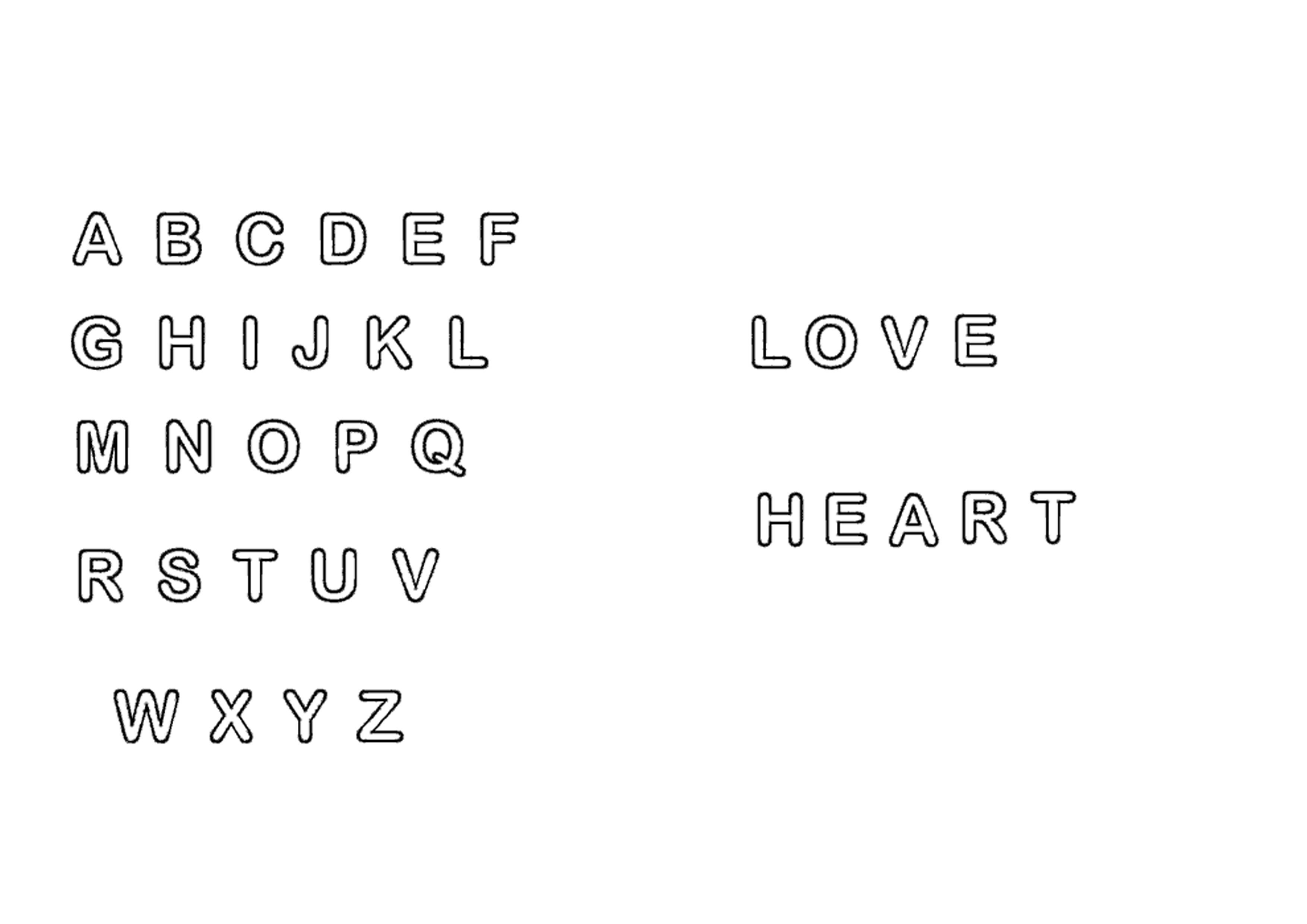 alphabets  pendants 3D print model_4