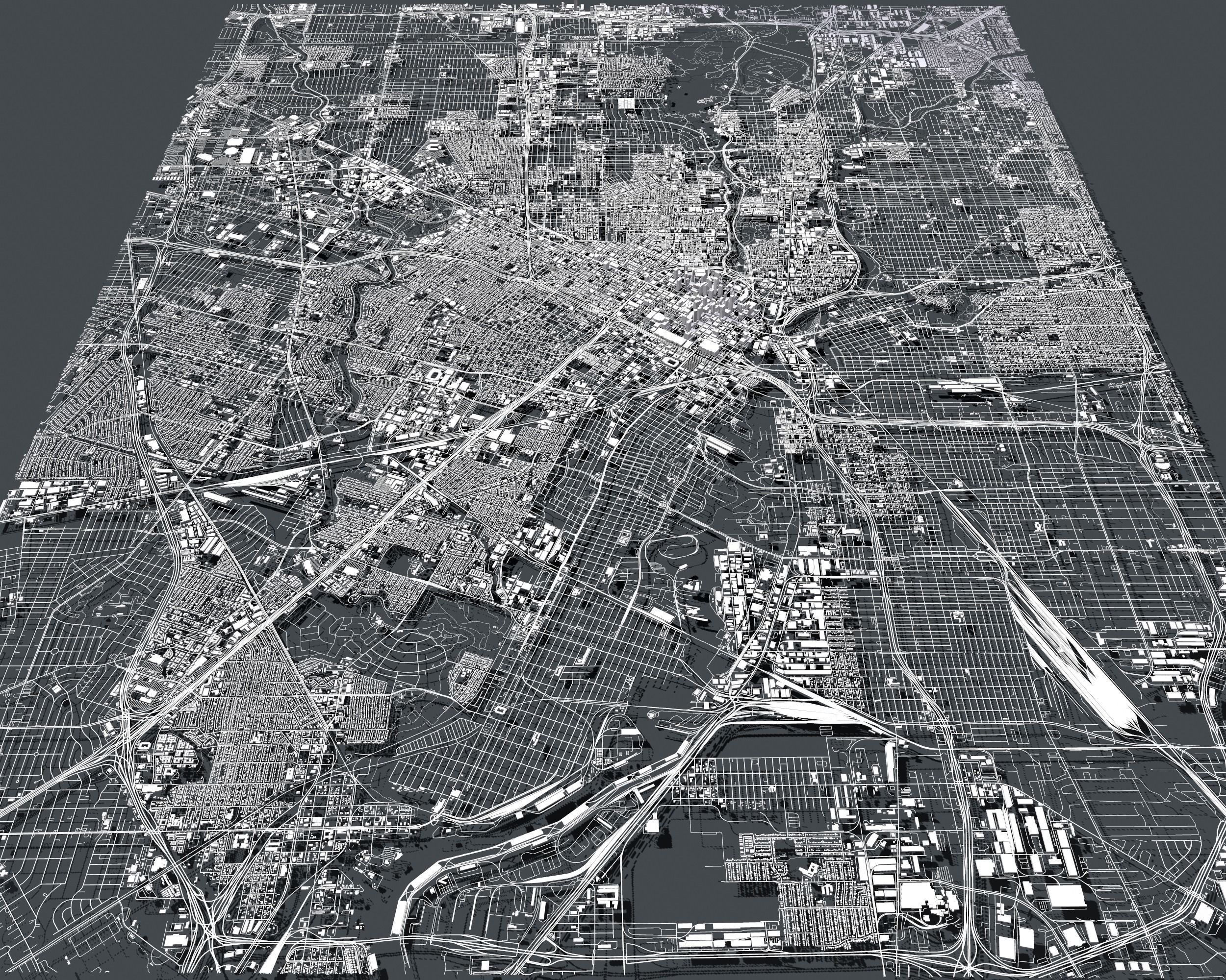 Cityscape Houston USA 3D model_8