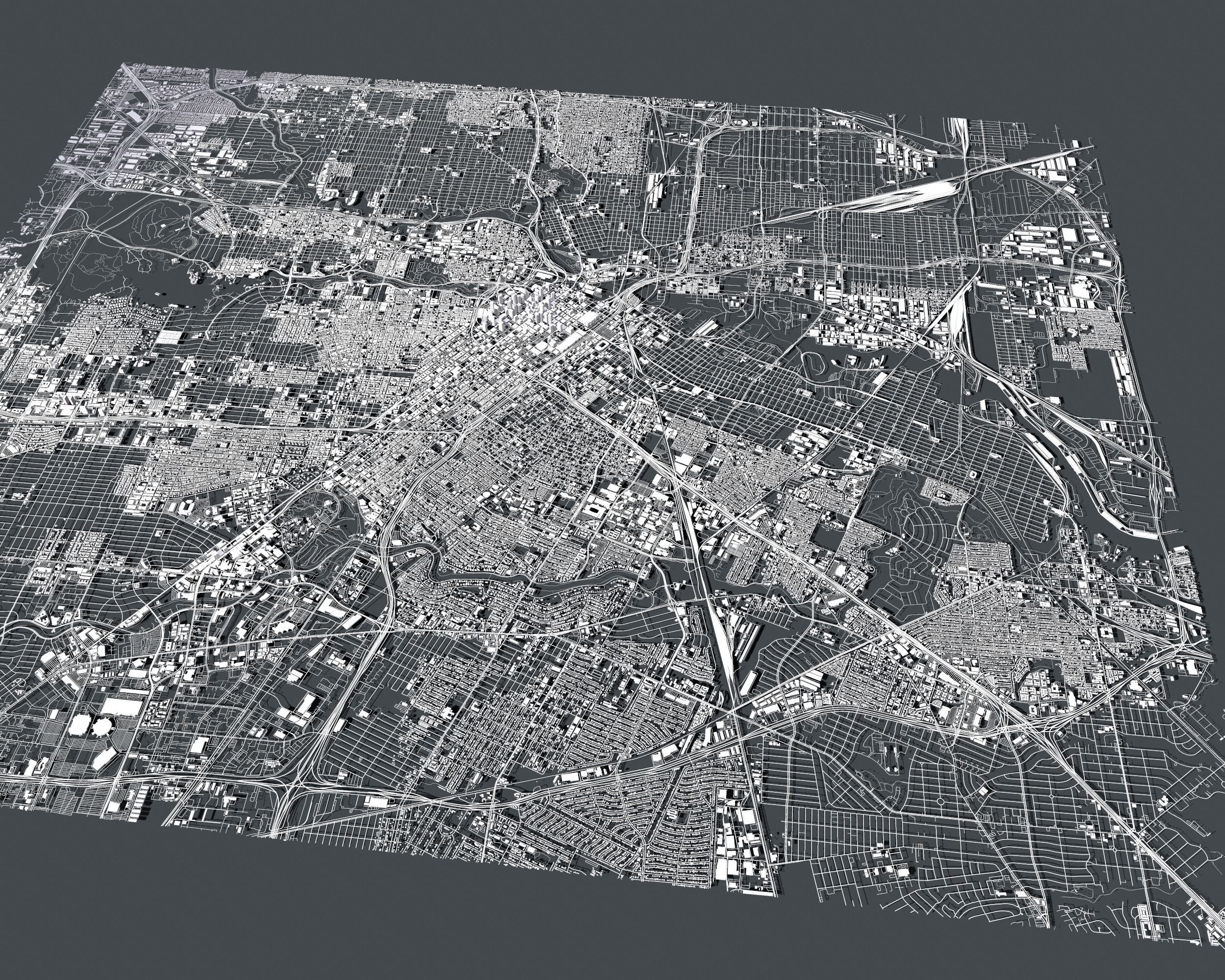 Cityscape Houston USA 3D model_2