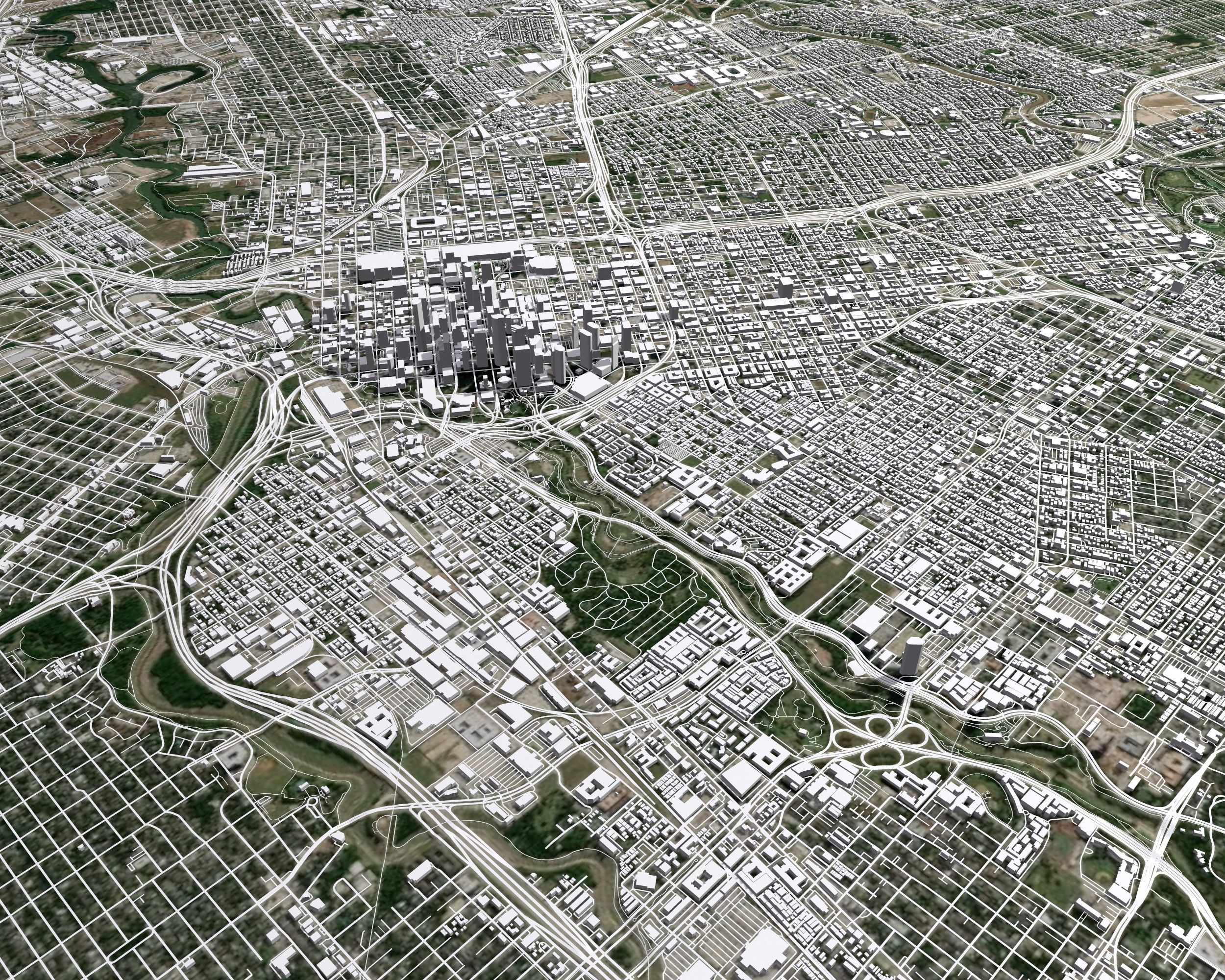 Cityscape Houston USA 3D model_3