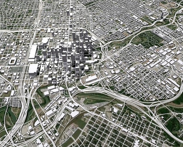 Cityscape  Houston USA 3D model