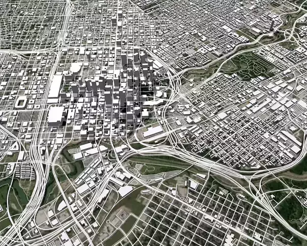 Cityscape Houston USA 3D model Cityscape Houston USA 3D model