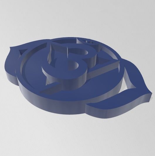7 Chakras metal logo 3D print model_12