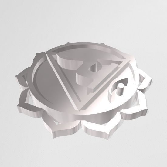 7 Chakras metal logo 3D print model_7