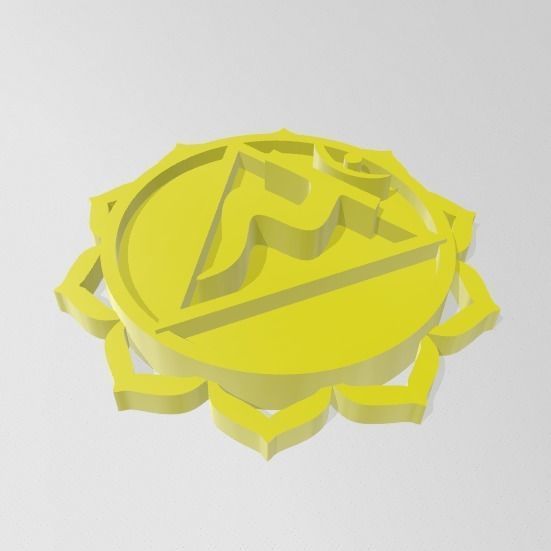 7 Chakras metal logo 3D print model_6