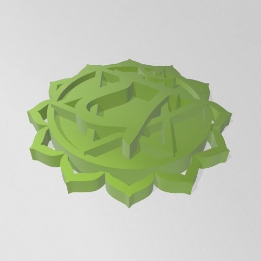 7 Chakras metal logo 3D print model_8