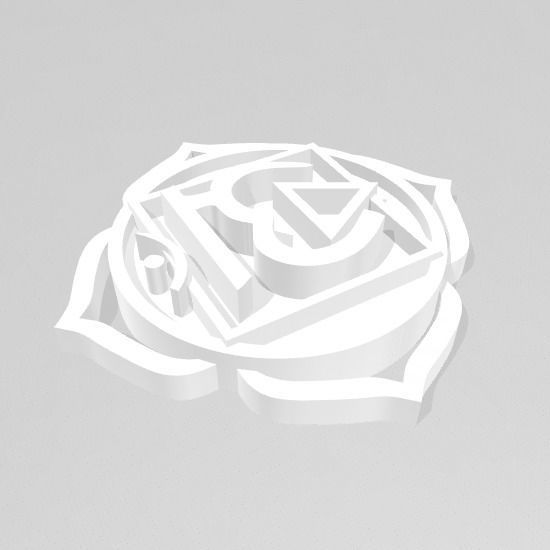 7 Chakras metal logo 3D print model_3