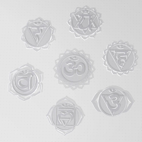 7 Chakras metal logo 3D print model_22