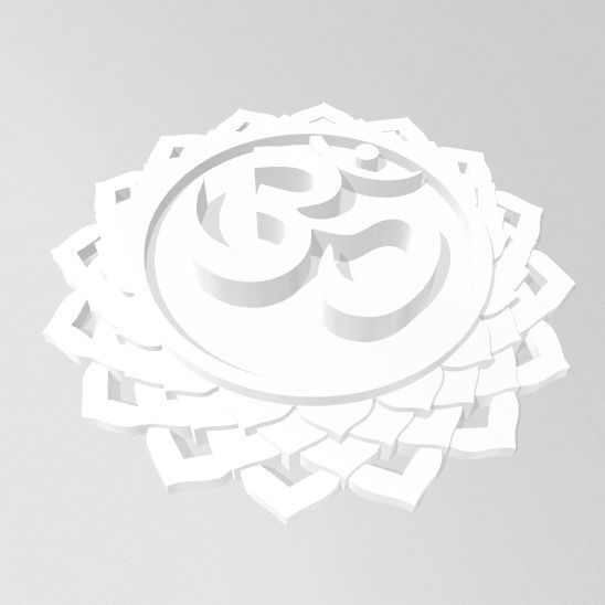 7 Chakras metal logo 3D print model_14