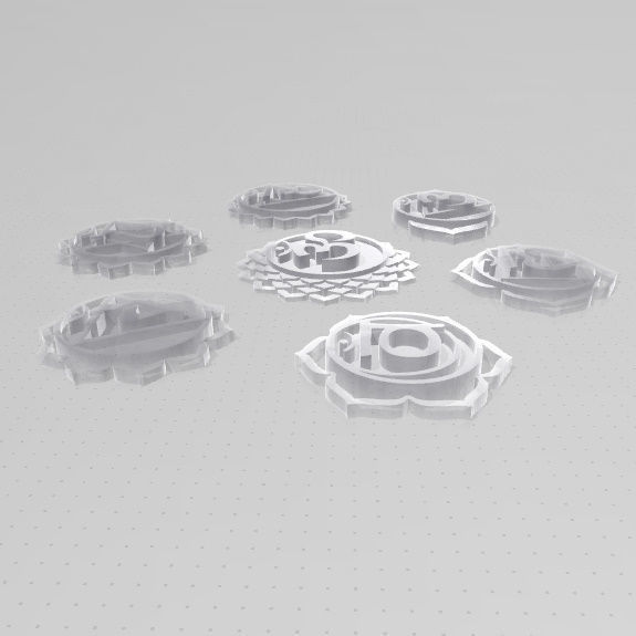 7 Chakras metal logo 3D print model_28