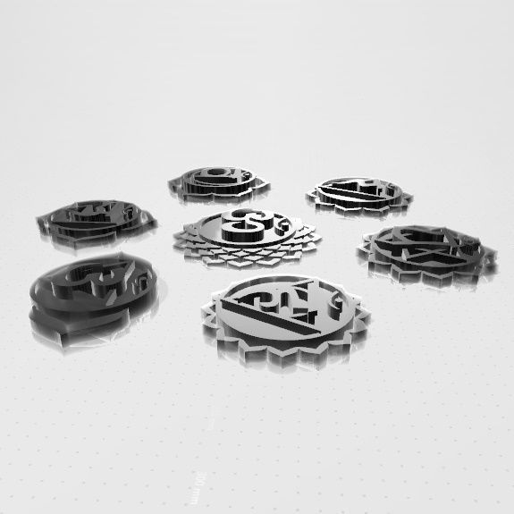 7 Chakras metal logo 3D print model_30