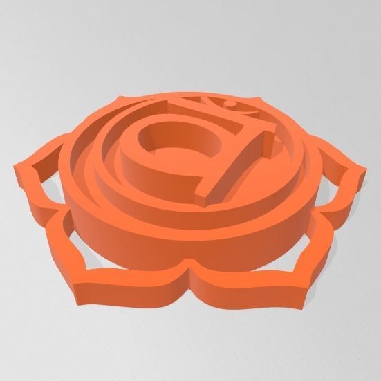 7 Chakras metal logo 3D print model_4