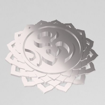 7 Chakras metal logo 3D print model_15