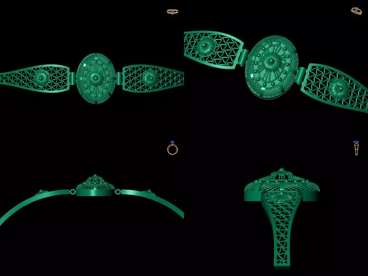 Bracelet 12 3D print model_0