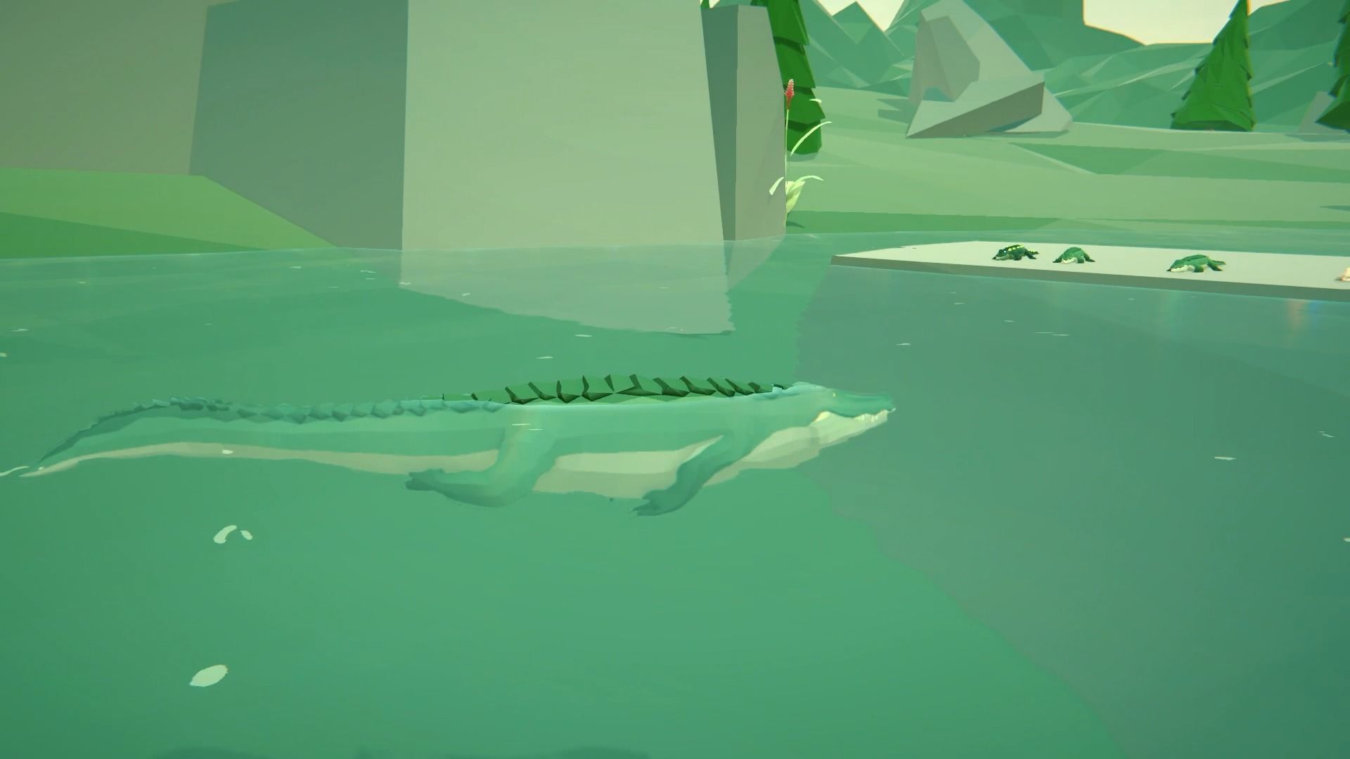 Realistic Crocodile - Alligator Low-poly 3D model_23