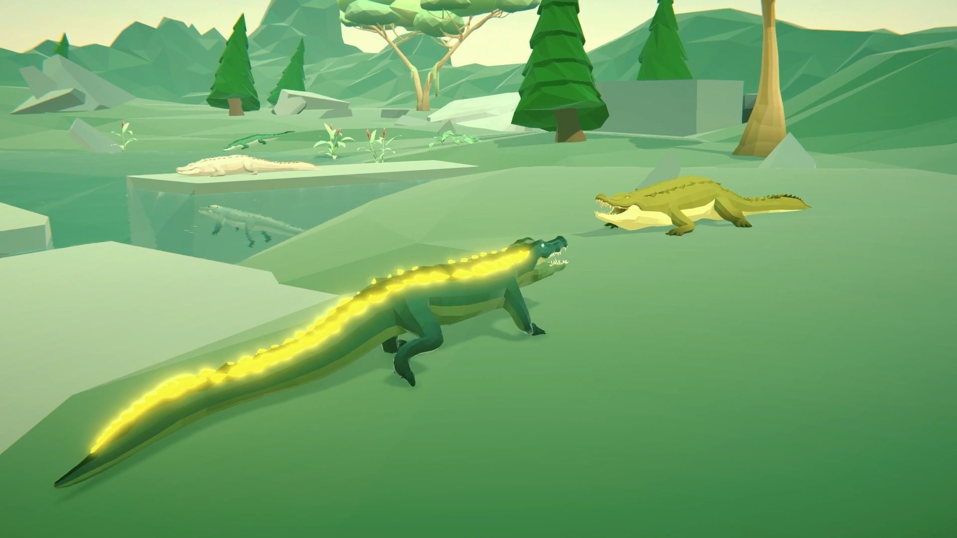 Realistic Crocodile - Alligator Low-poly 3D model_25