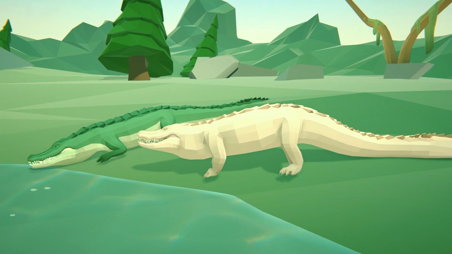 Realistic Crocodile - Alligator Low-poly 3D model_24